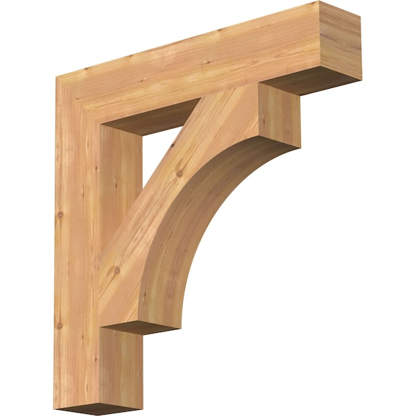 Ekena Millwork Westlake Block Smooth Bracket, Western Red Cedar, 5 1/2"W x 30"D x 30"H BKT06X30X30WTL05SWR - main